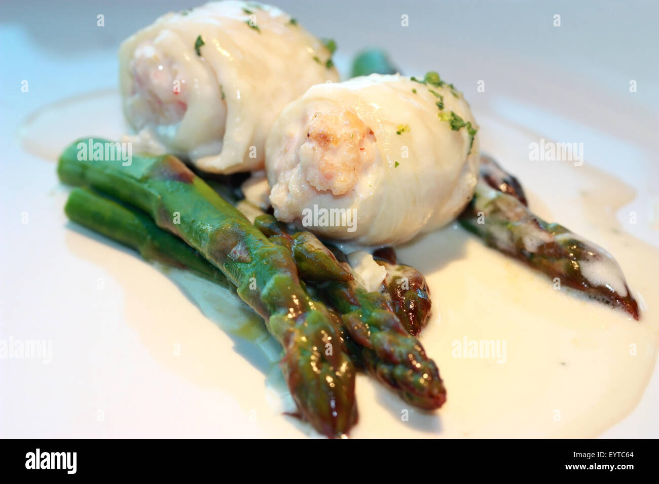 Seafood appetizer at the restaurant Stock Photo Alamy