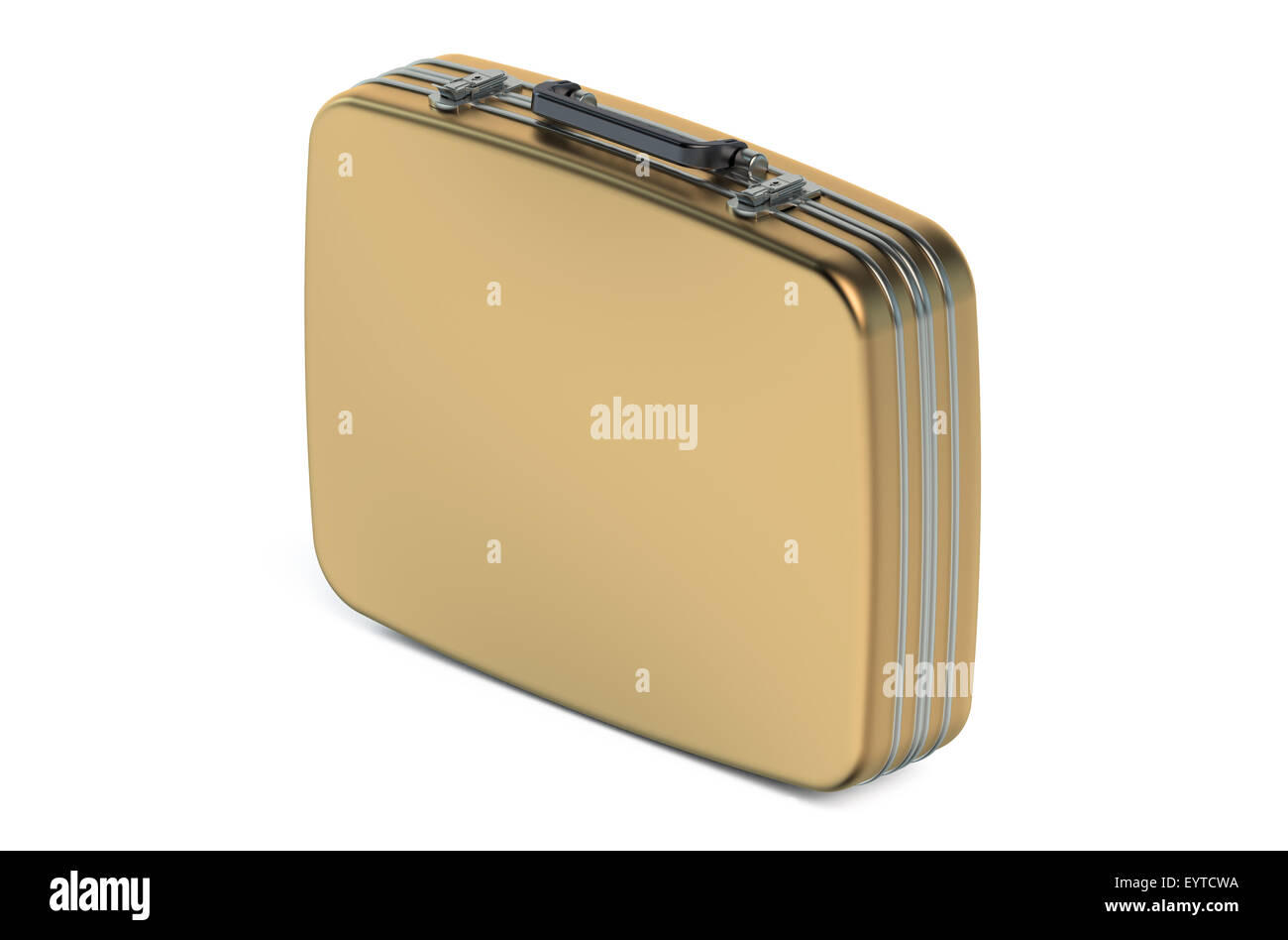 Gold Filing Case gold metallic case isolated on white background Stock Photo - Alamy