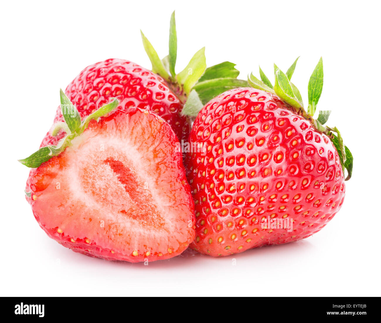 Strawberries isolated on the white background Stock Photo - Alamy