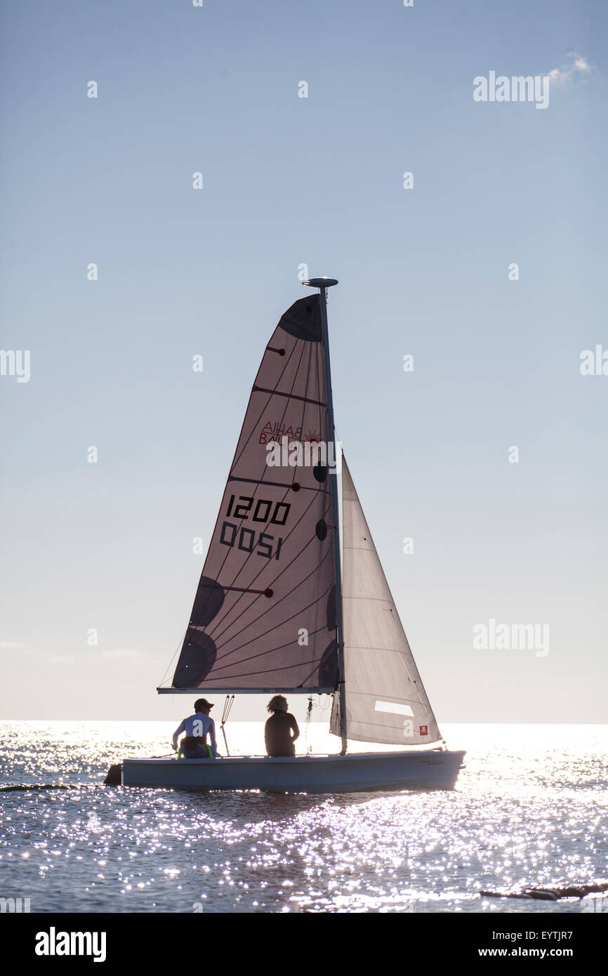 Sailing with Laser Bahia Stock Photo Alamy