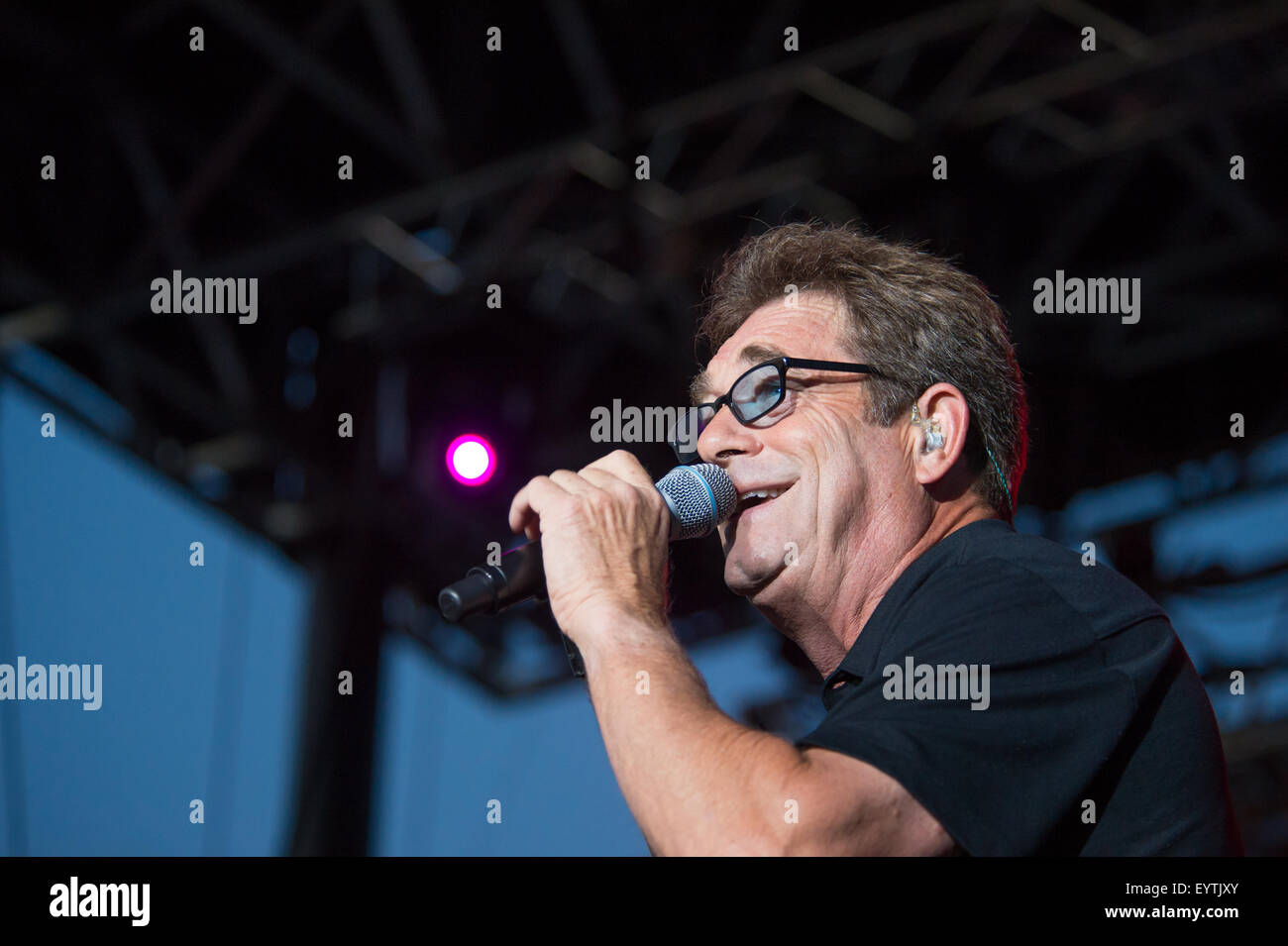 LINCOLN, CA - July 31: Huey Lewis and The News performs at Thunder Valley Casino Resort in in Lincoln, California on July 31, 20 Stock Photo