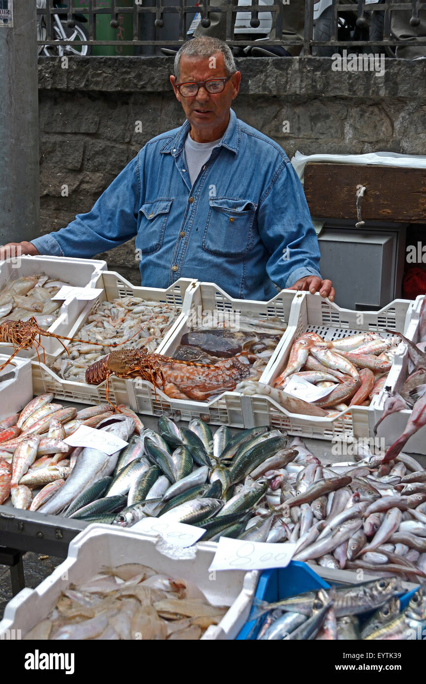 Catania, fish market Stock Photo Alamy