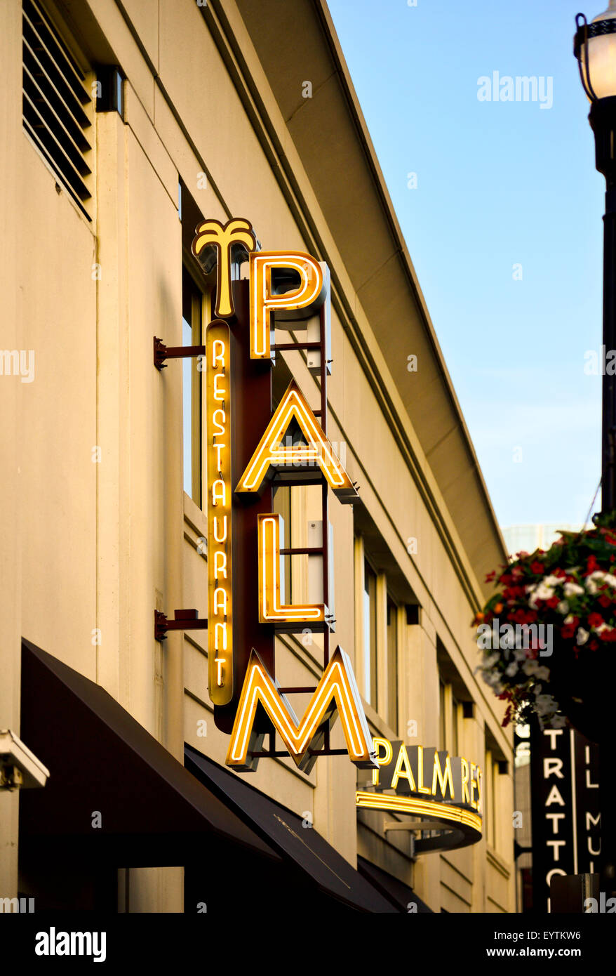 The Palm Restaurant in Nashville Tennessee Stock Photo
