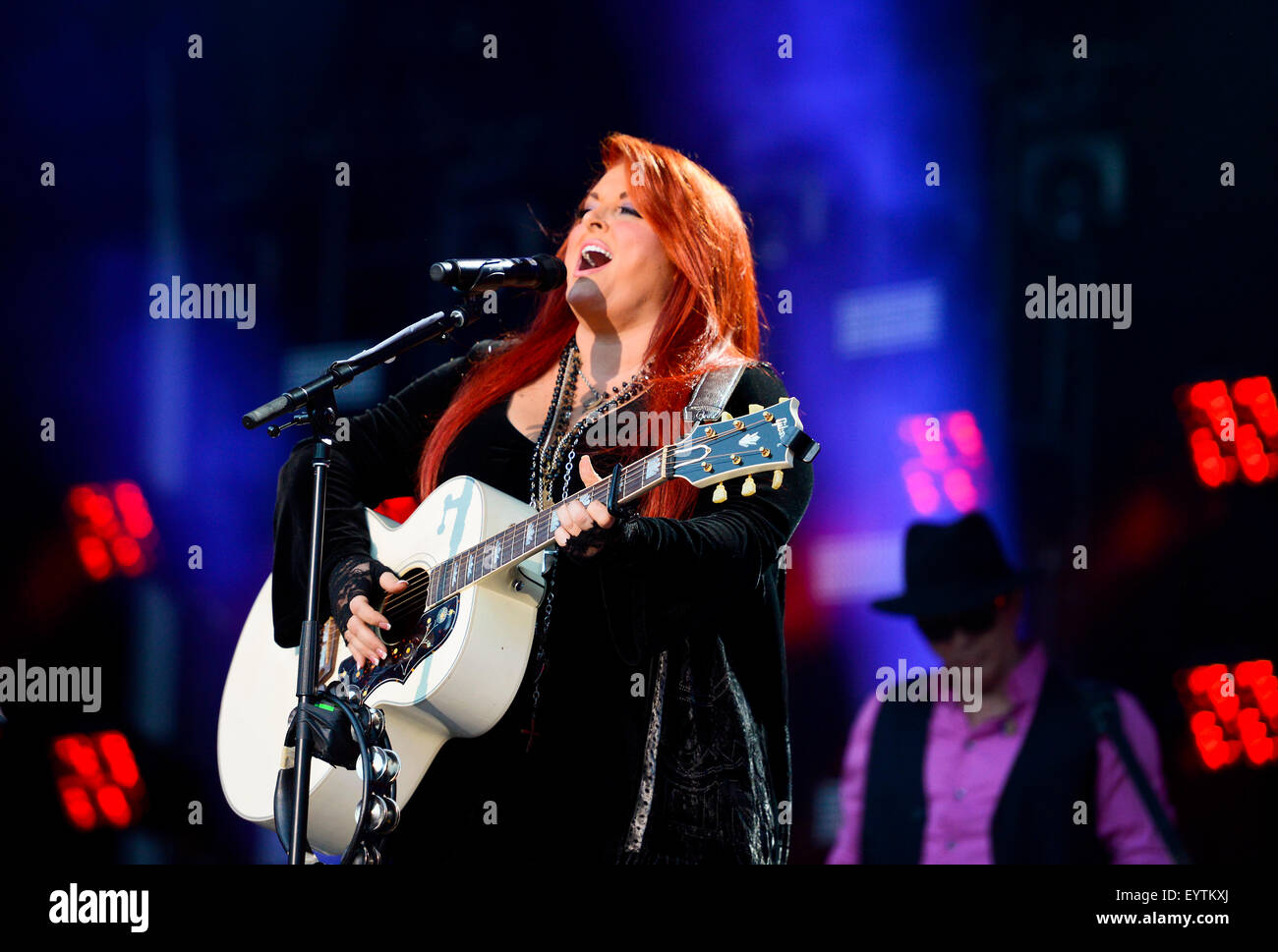 Wynonna and the Big Noise Performing at the CMA Music Festival in Nashville Tennessee Stock Photo