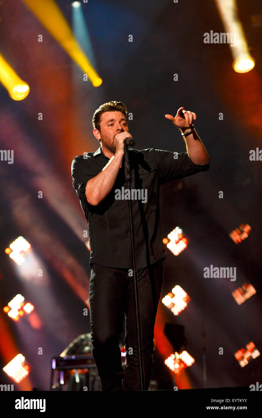 Chris Young Performing at the CMA Music Festival in Nashville Tennessee