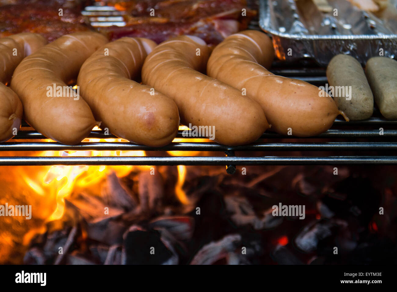 Grillfleisch, Grill Stock Photo