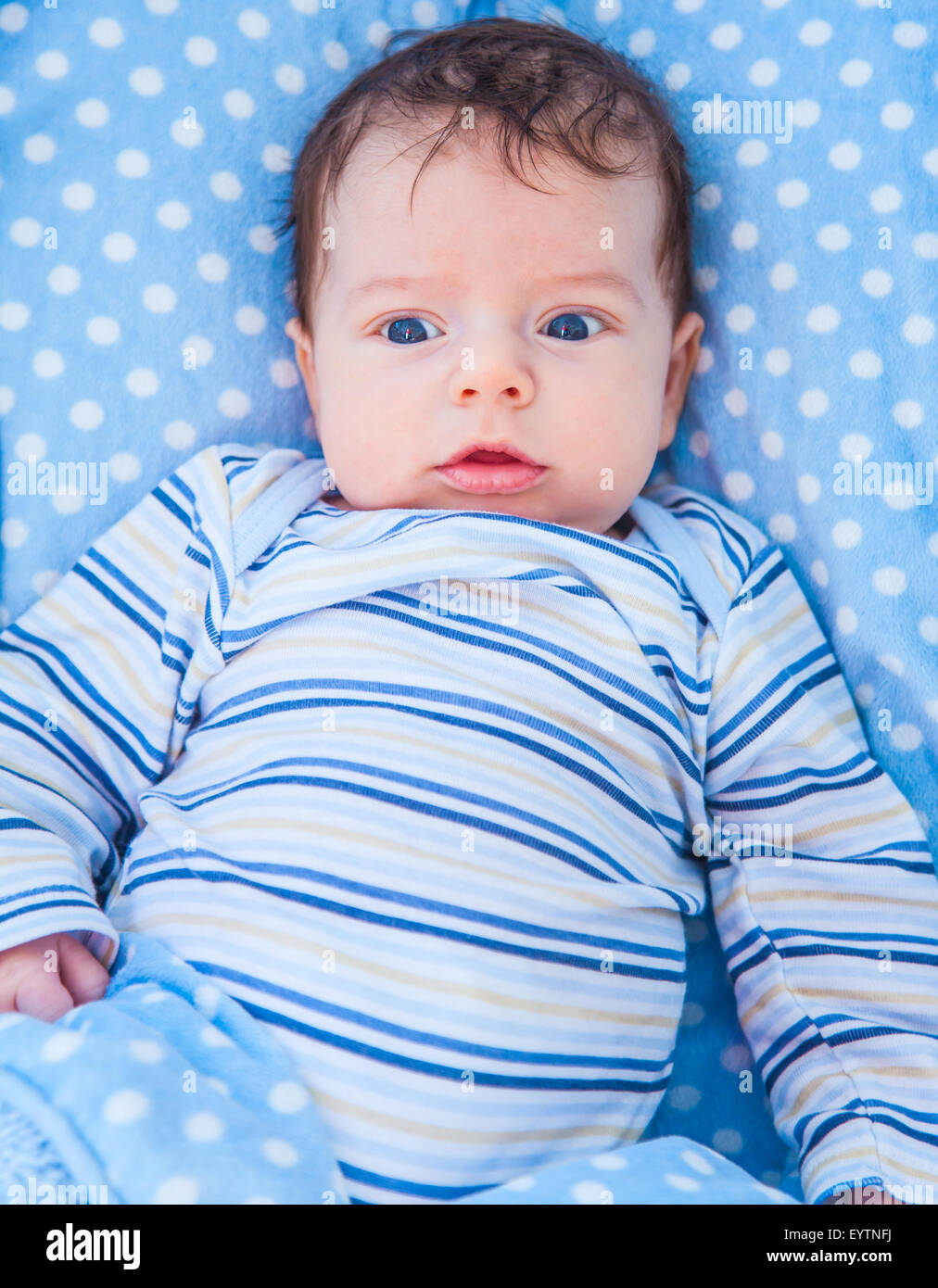 Portrait of a 2 months old baby boy at home Stock Photo Alamy