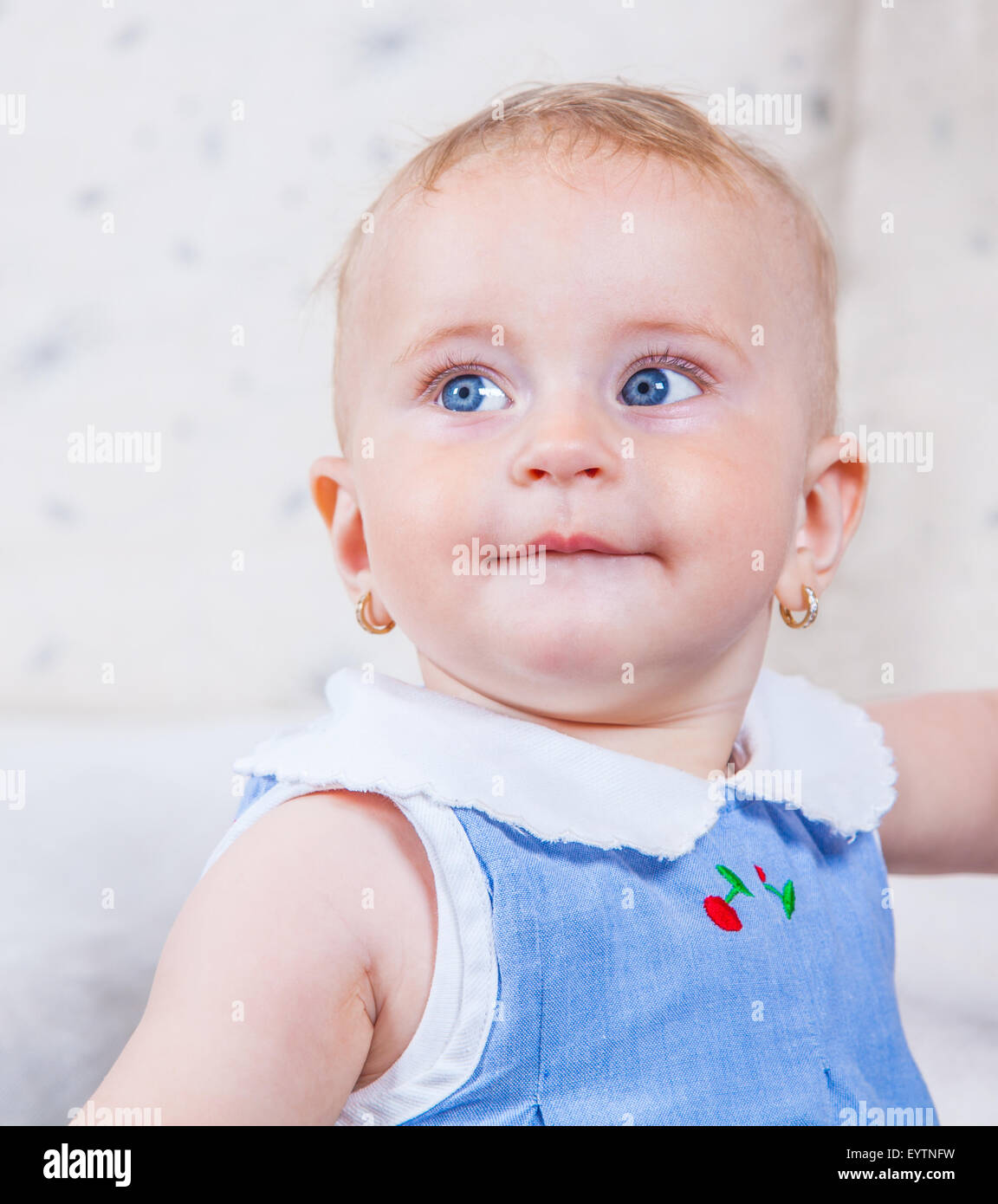 portrait-of-1-year-old-baby-girl-playing-at-home-stock-photo-alamy