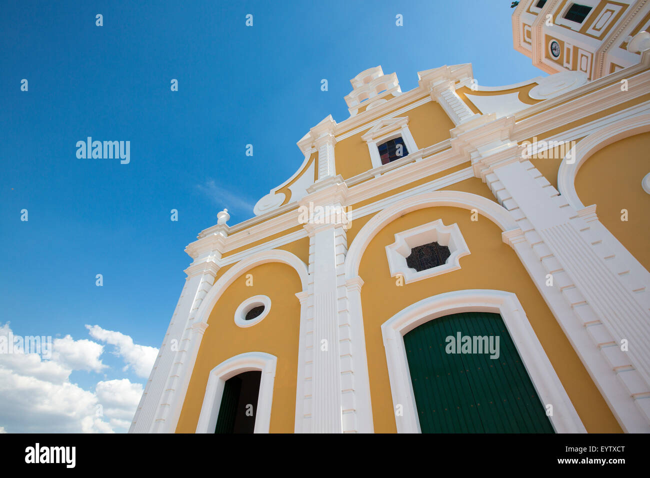 Evangelistic Cathedral with a clear blue sky. Ciudad Bolivar, Venezuela 2015 Stock Photo