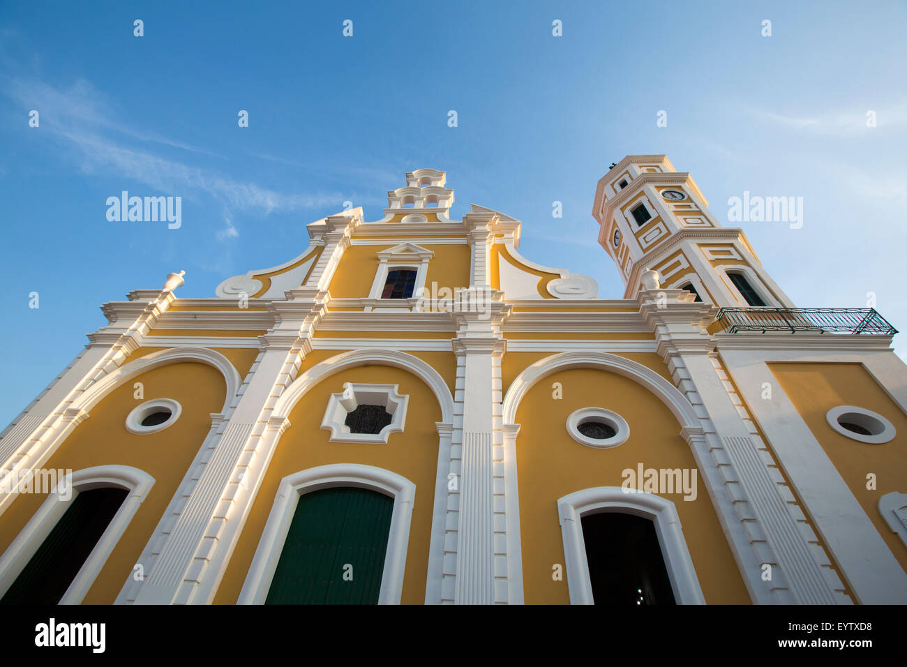 Evangelistic Cathedral with a clear blue sky. Ciudad Bolivar, Venezuela 2015 Stock Photo