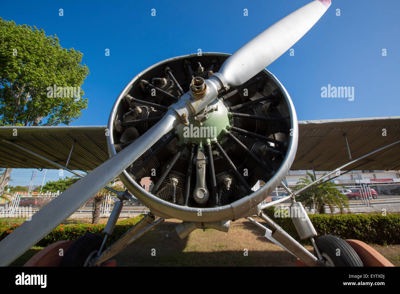 Close up of Aircraft El Rio Caroni on in Ciudad Bolivar, Venezuela. Jimmy Angel discovered Angel Falls. Stock Photo