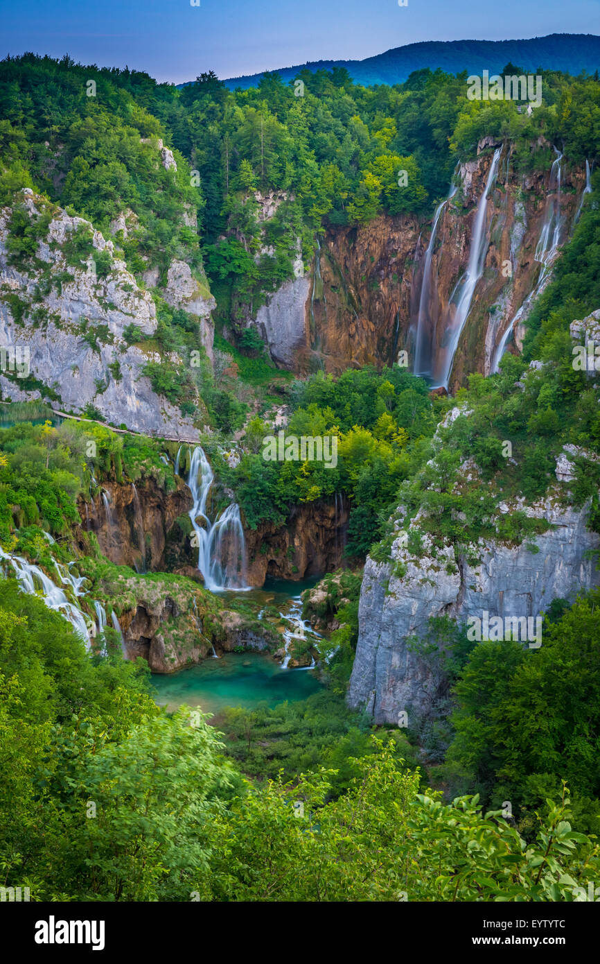 Plitvice Lakes National Park is one of the oldest national parks in Southeast Europe and the largest national park in Croatia. Stock Photo