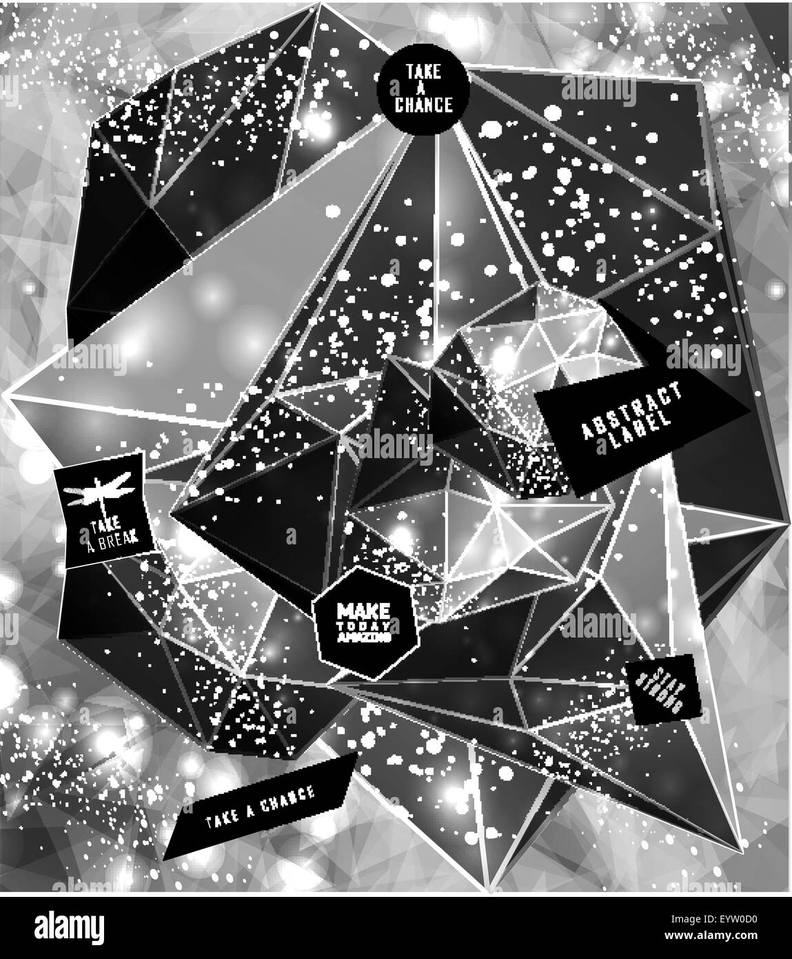 polygonal triangles and space background Stock Vector Image & Art - Alamy