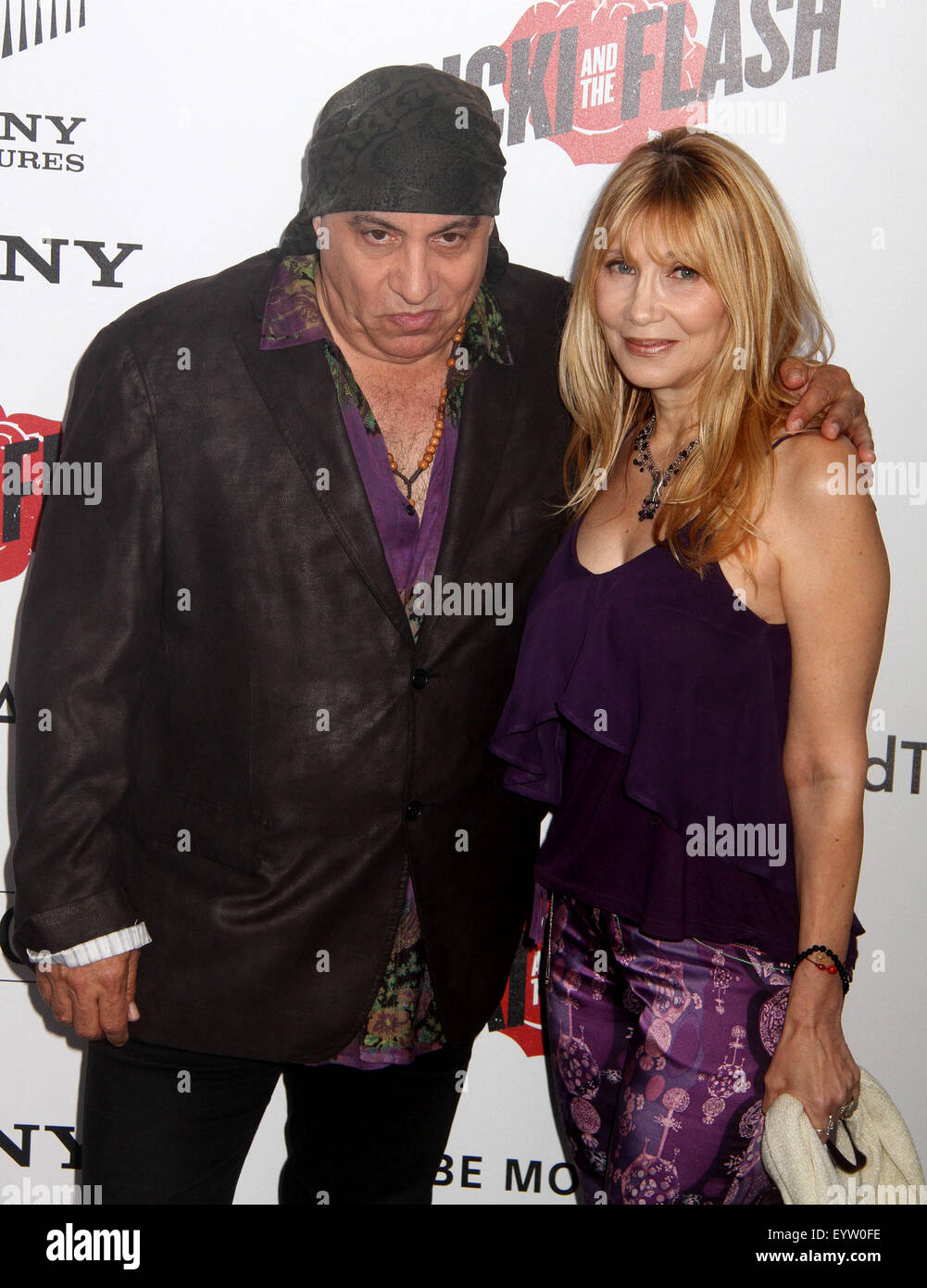 New York, New York, USA. 3rd Aug, 2015. Musician/actor STEVEN VAN ZANDT and MAUREEN VAN ZANDT attend the New York premiere of 'Ricki And The Flash' held the AMC Lincoln Square Theater. Credit:  Nancy Kaszerman/ZUMA Wire/Alamy Live News Stock Photo