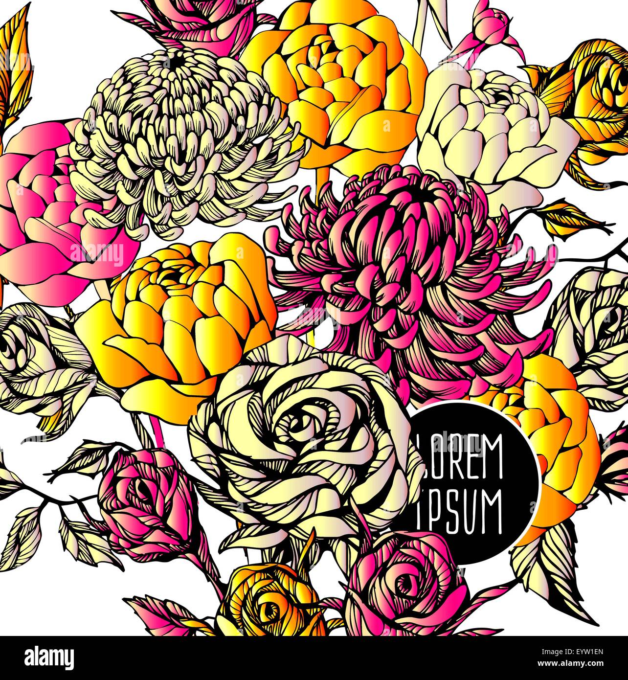 beautiful flower background art Stock Vector Image & Art - Alamy
