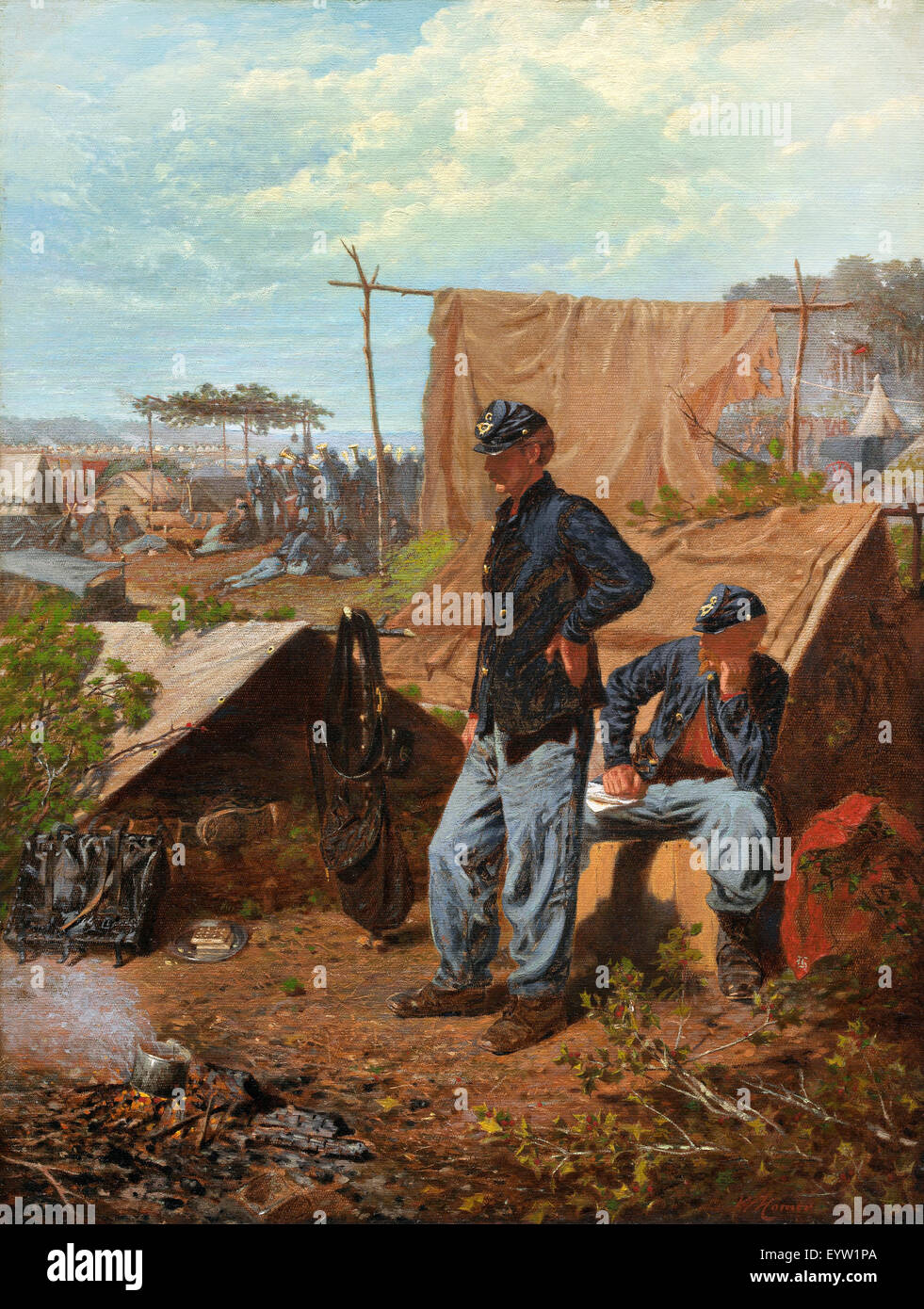 Winslow Homer, Home, Sweet Home. Circa 1863. Oil on canvas. National Gallery of Art, Washington, D.C., USA. Stock Photo