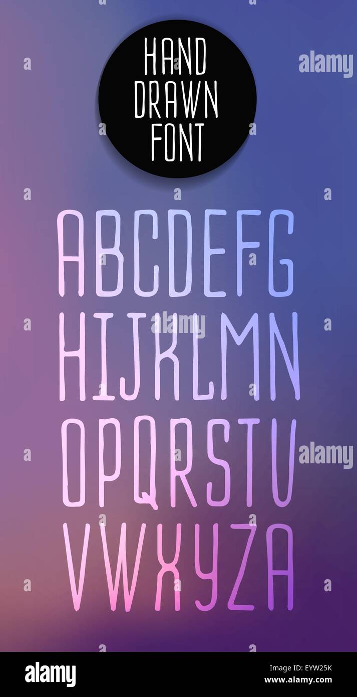 hand drawn letters Stock Vector Image & Art - Alamy