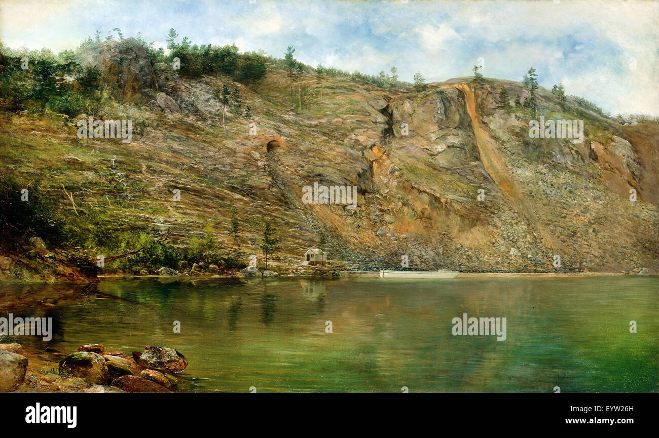 Homer Dodge Martin, The Iron Mine, Port Henry, New York. Circa 1862. Oil on canvas. Smithsonian American Art Museum, Washington, Stock Photo