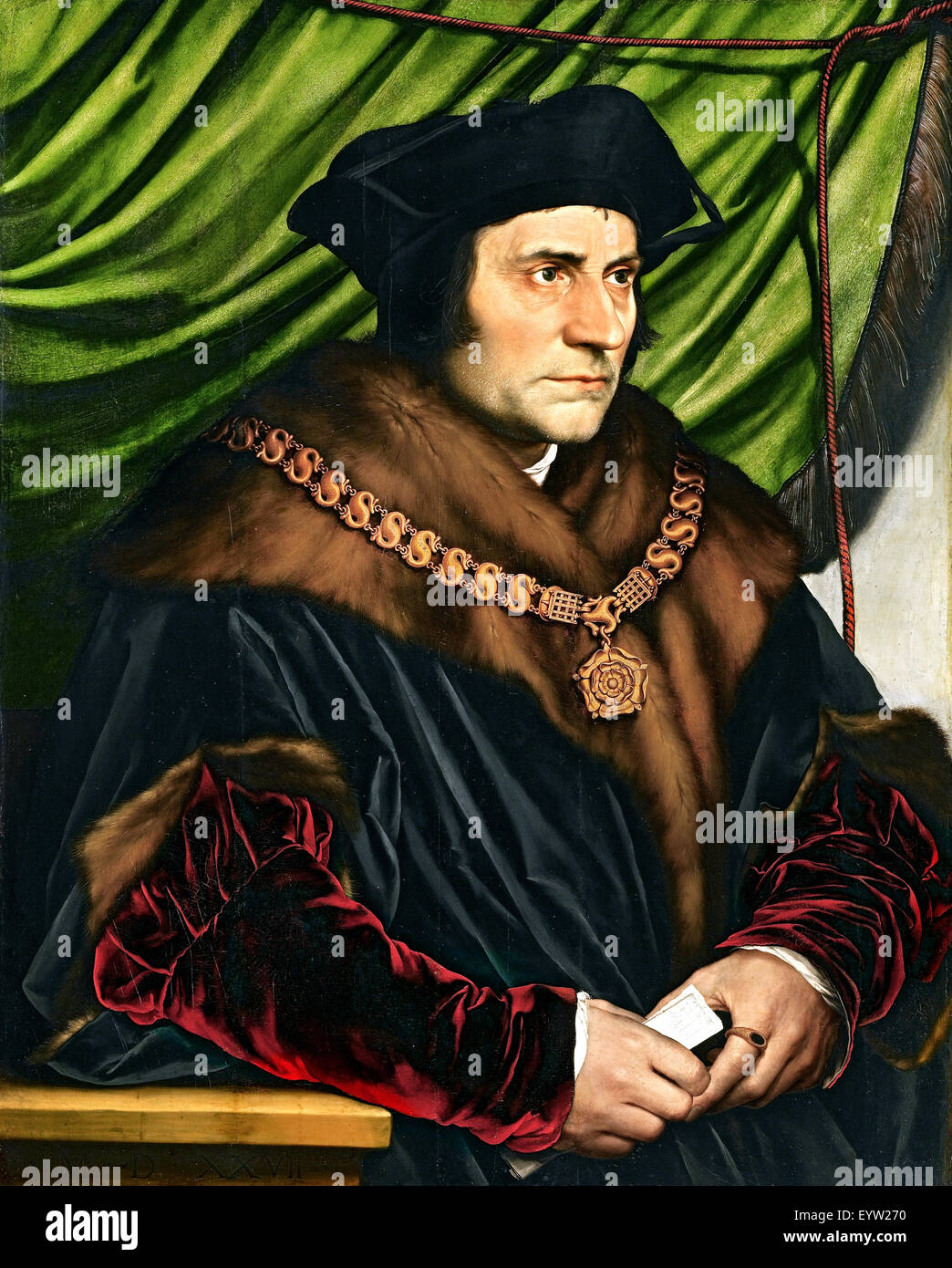 Hans Holbein the Younger Sir Thomas More 1527 Oil on panel. Frick
