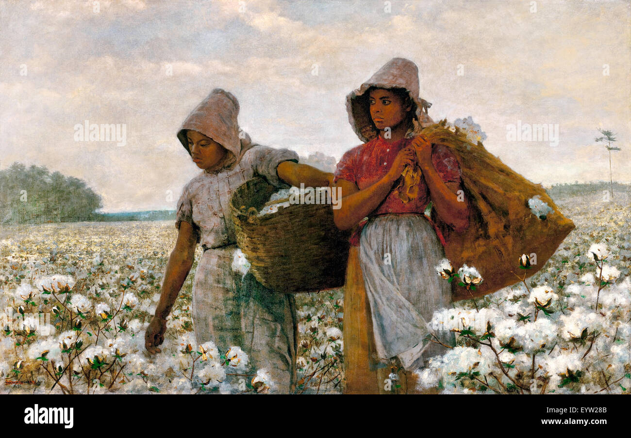 Winslow Homer, The Cotton Pickers 1876 Oil on canvas. Los Angeles County Museum of Art, USA. Stock Photo