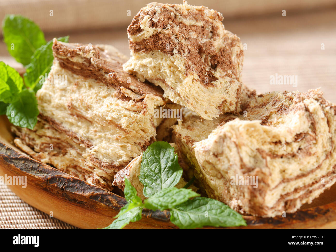Marble sesame halva with cocoa Stock Photo Alamy