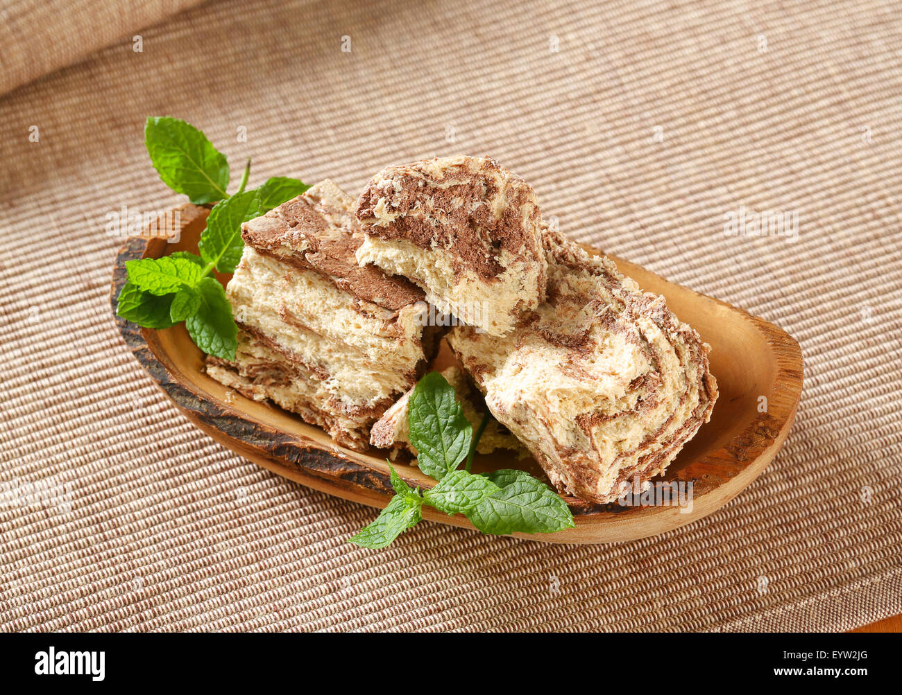Marble sesame halva with cocoa Stock Photo Alamy