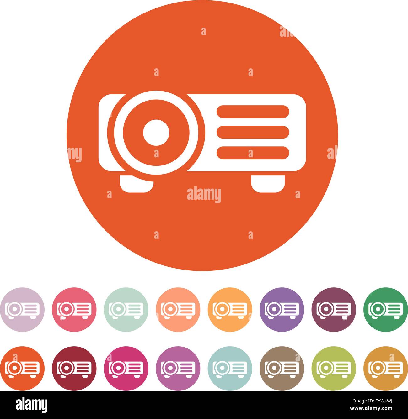 The projector icon. Presentation symbol. Flat Stock Vector Image & Art ...
