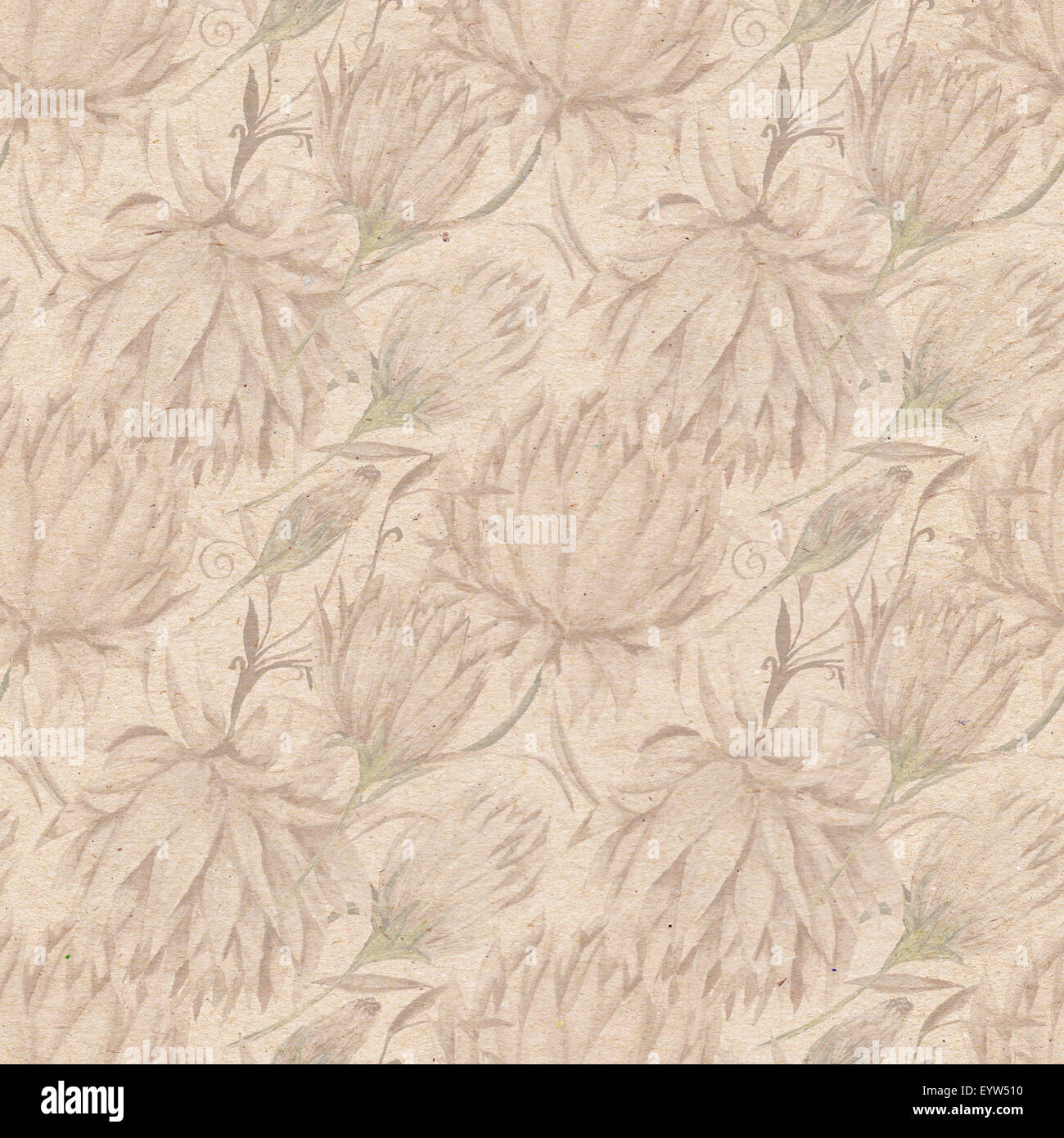 Seamless craft scrapbooking background with transparent watercolor