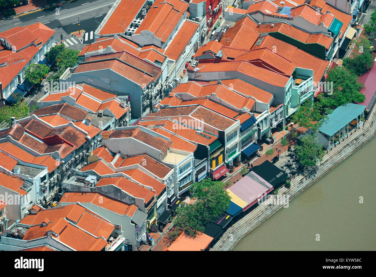 Singapore river aerial hi-res stock photography and images - Alamy