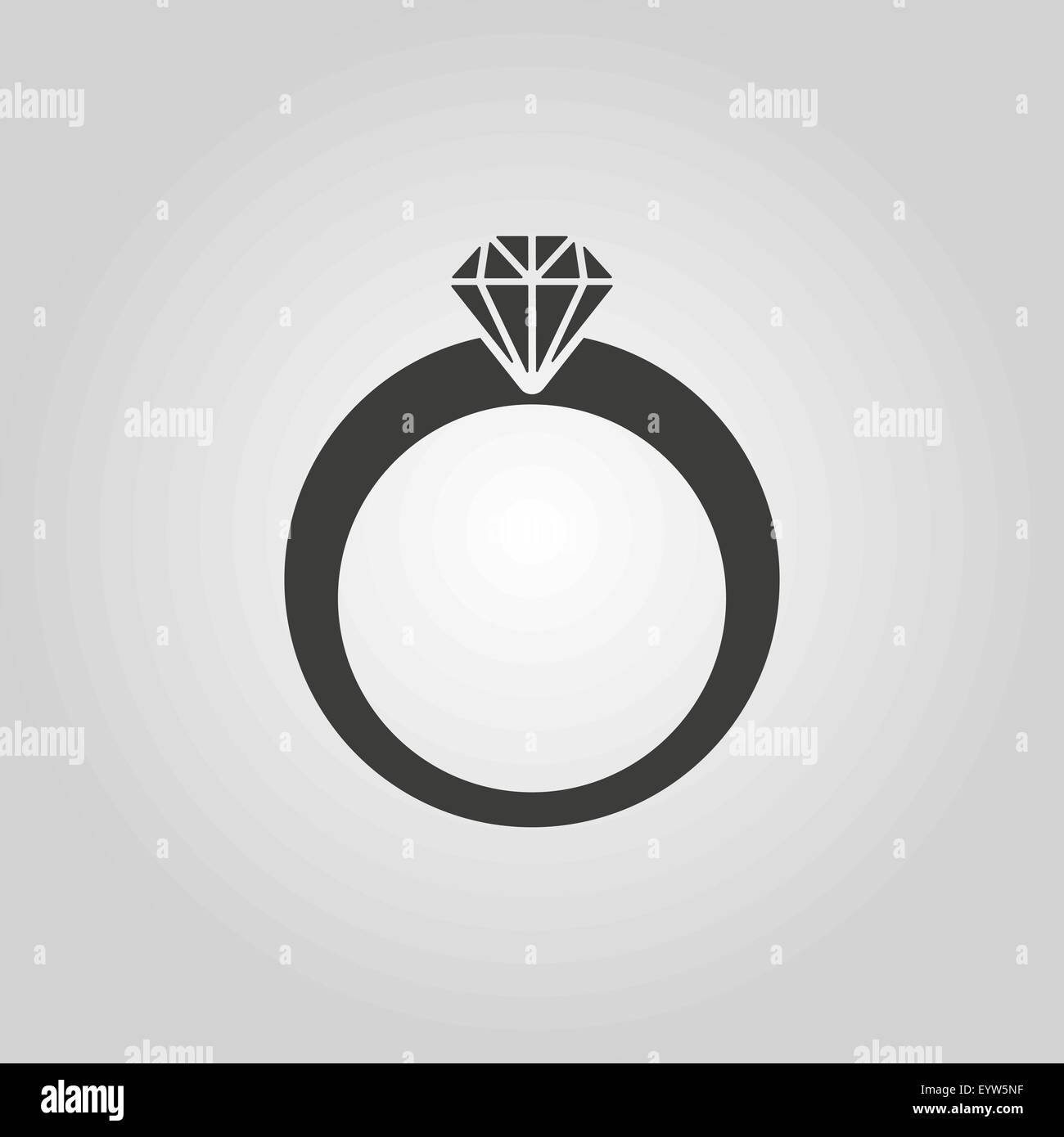 The ring icon. Diamond and jewelry, wedding symbol. Flat Stock Vector ...