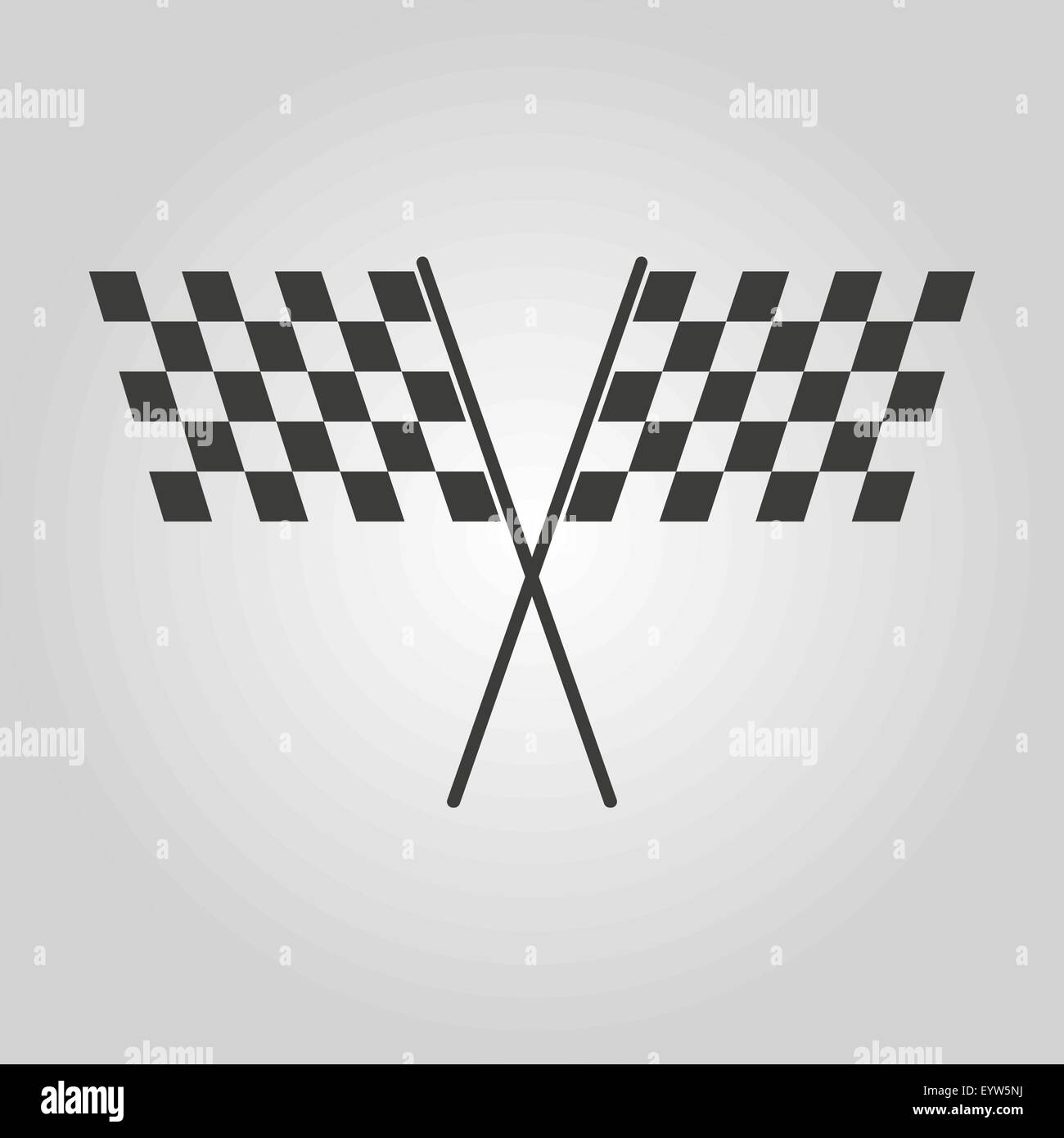 The checkered flag icon. Finish and start, winner symbol. Flat Stock Vector