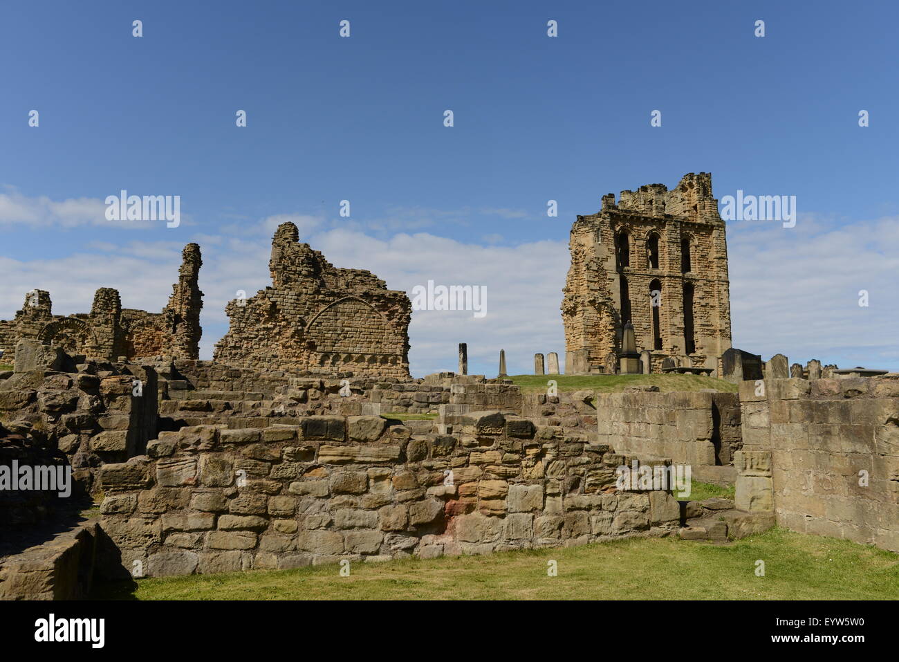 Tynemouth, Northumberland, UK, tynemouth priory and castle Stock Photo