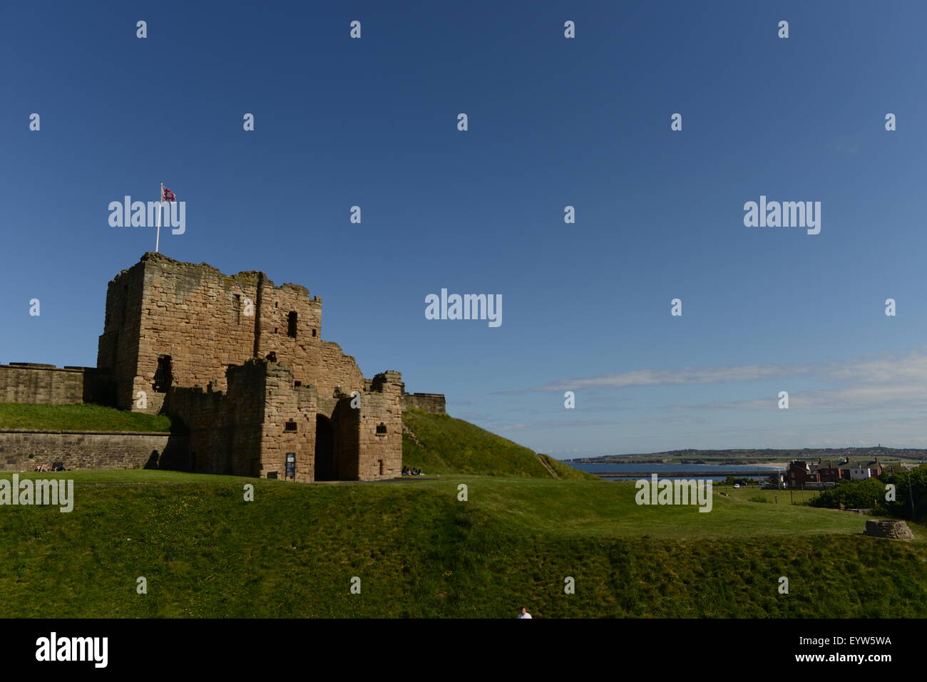 Tynemouth, Northumberland, UK, tynemouth priory and castle Stock Photo