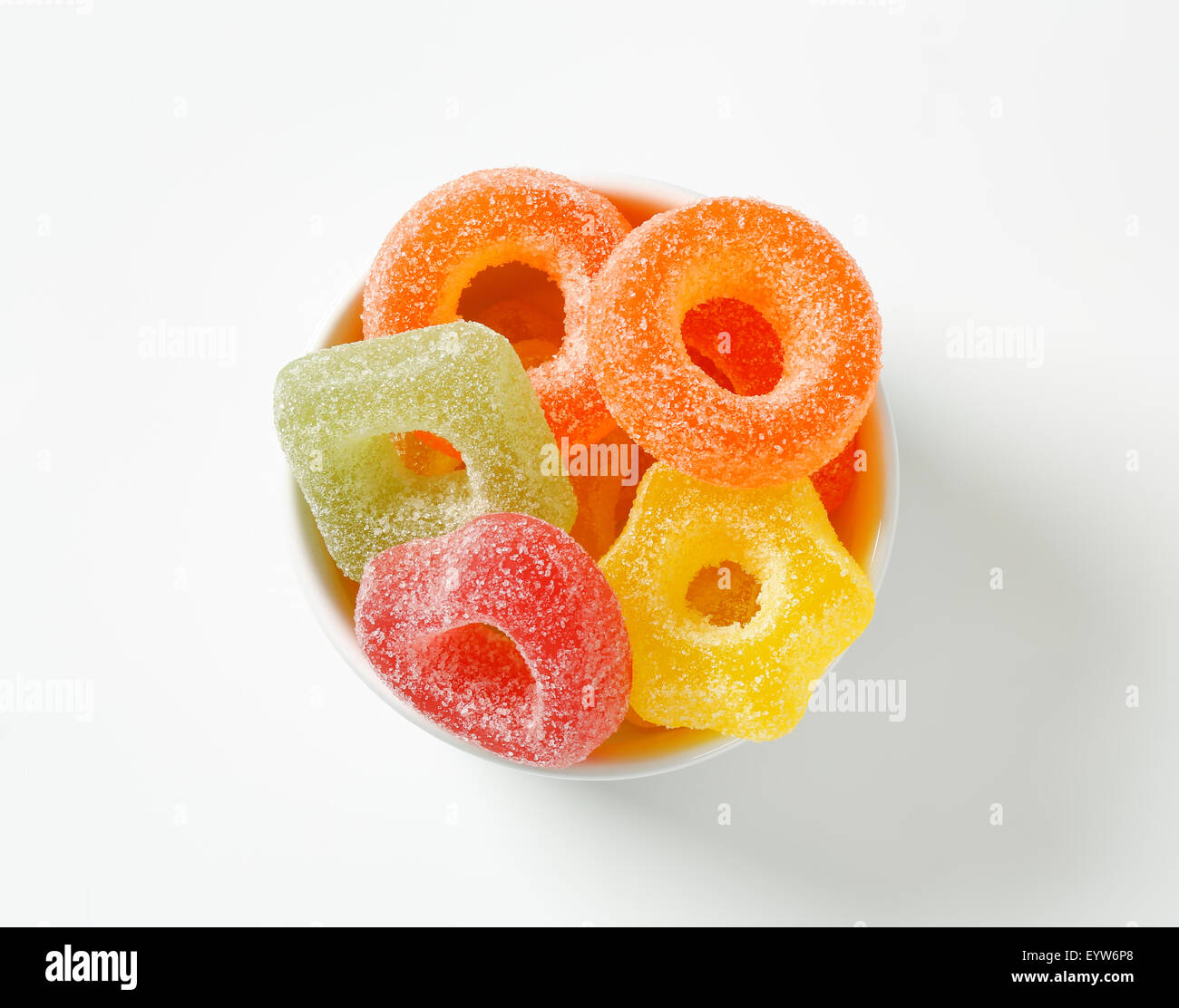 Fruit-flavored gelatin candy coated with sugar Stock Photo - Alamy