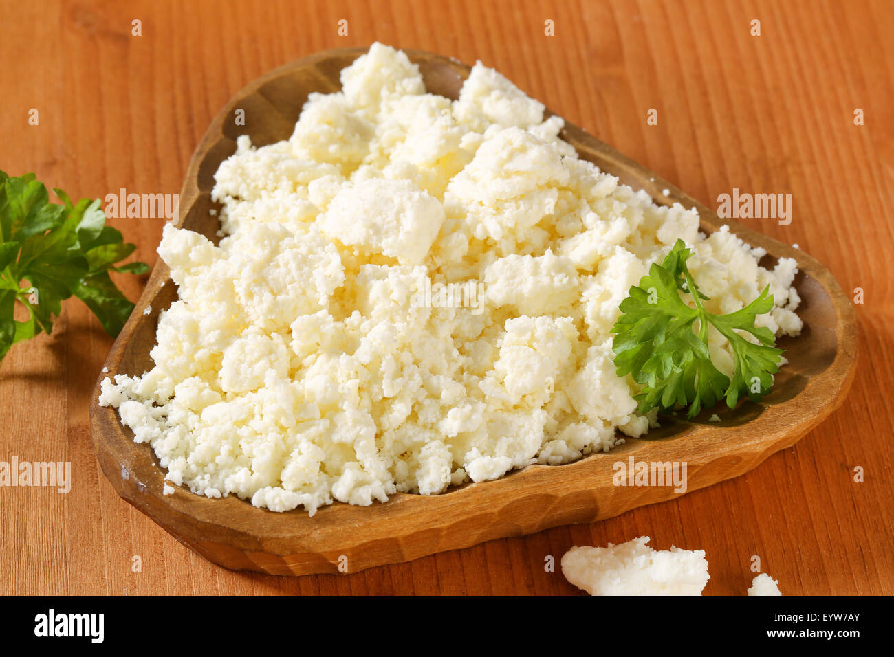 Bryndza - Slovak sheep's milk cheese Stock Photo