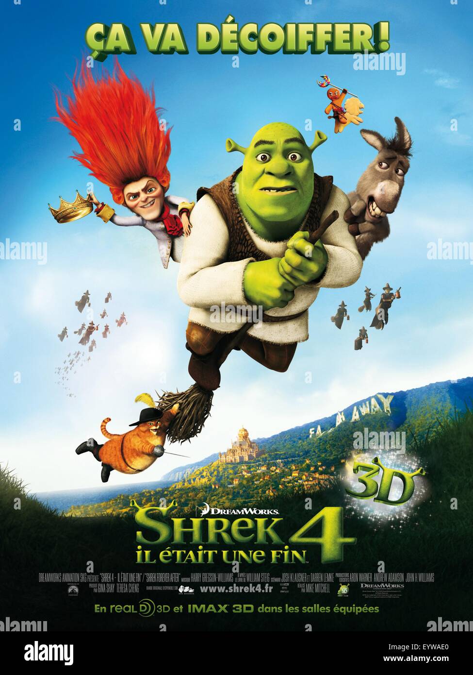 Shrek Forever After ; Year : 2010 USA ; Director : Mike Mitchell ; Animation ; Movie poster (Fr) Stock Photo