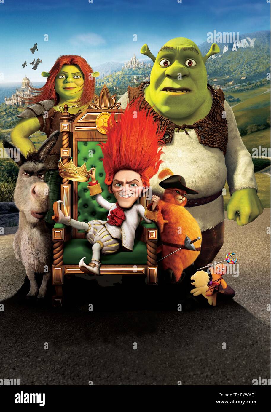 Shrek Forever After ; Year : 2010 USA ; Director : Mike Mitchell ; Animation ; Movie poster (creditless) Stock Photo