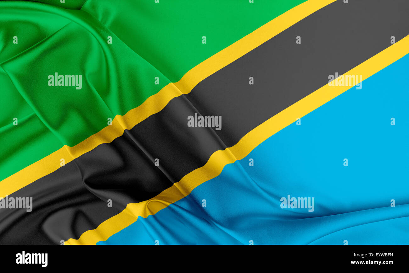Tanzania Flag. Stock Photo