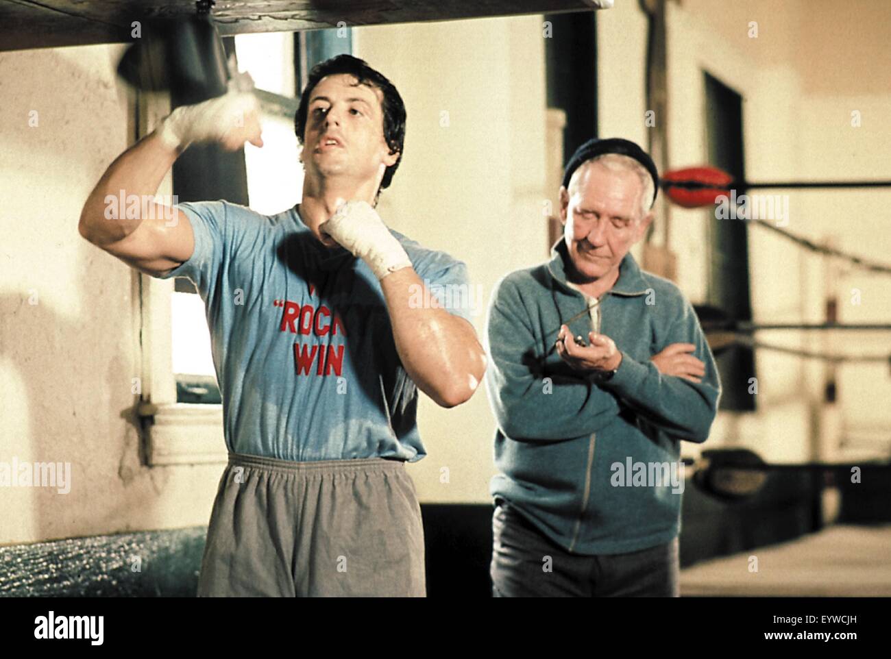 Rocky ; Year : 1976 USA ; Director : John G. Avildsen ; Sylvester Stallone , Burgess Meredith ; Photo: Elliott Marks Stock Photo
