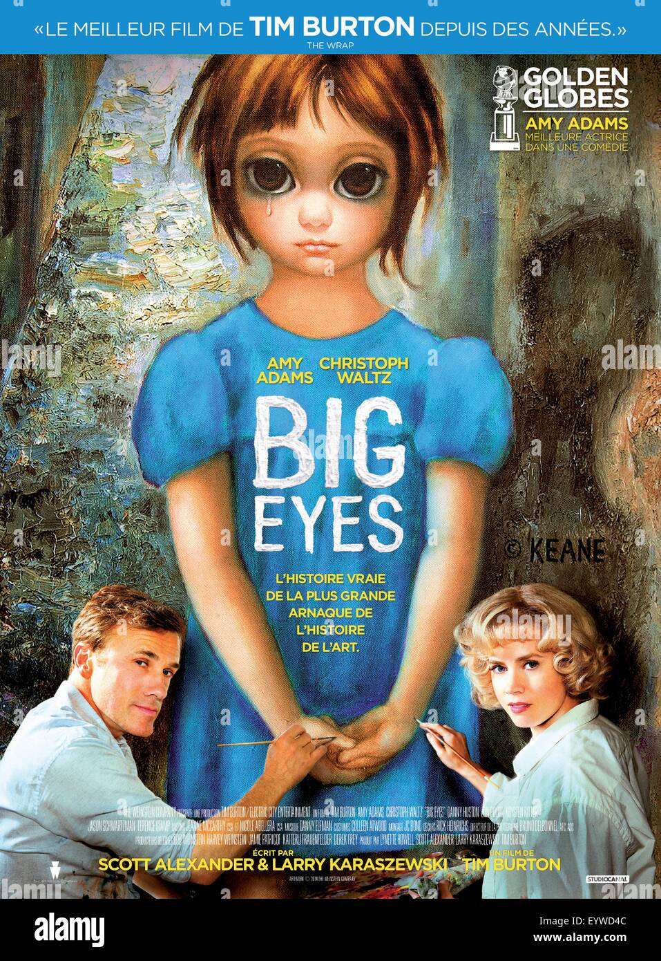 Big Eyes ; Year : 2014 USA / Canada ; Director : Tim Burton ; Christoph  Waltz, Amy Adams ; Movie poster (Fr Stock Photo - Alamy