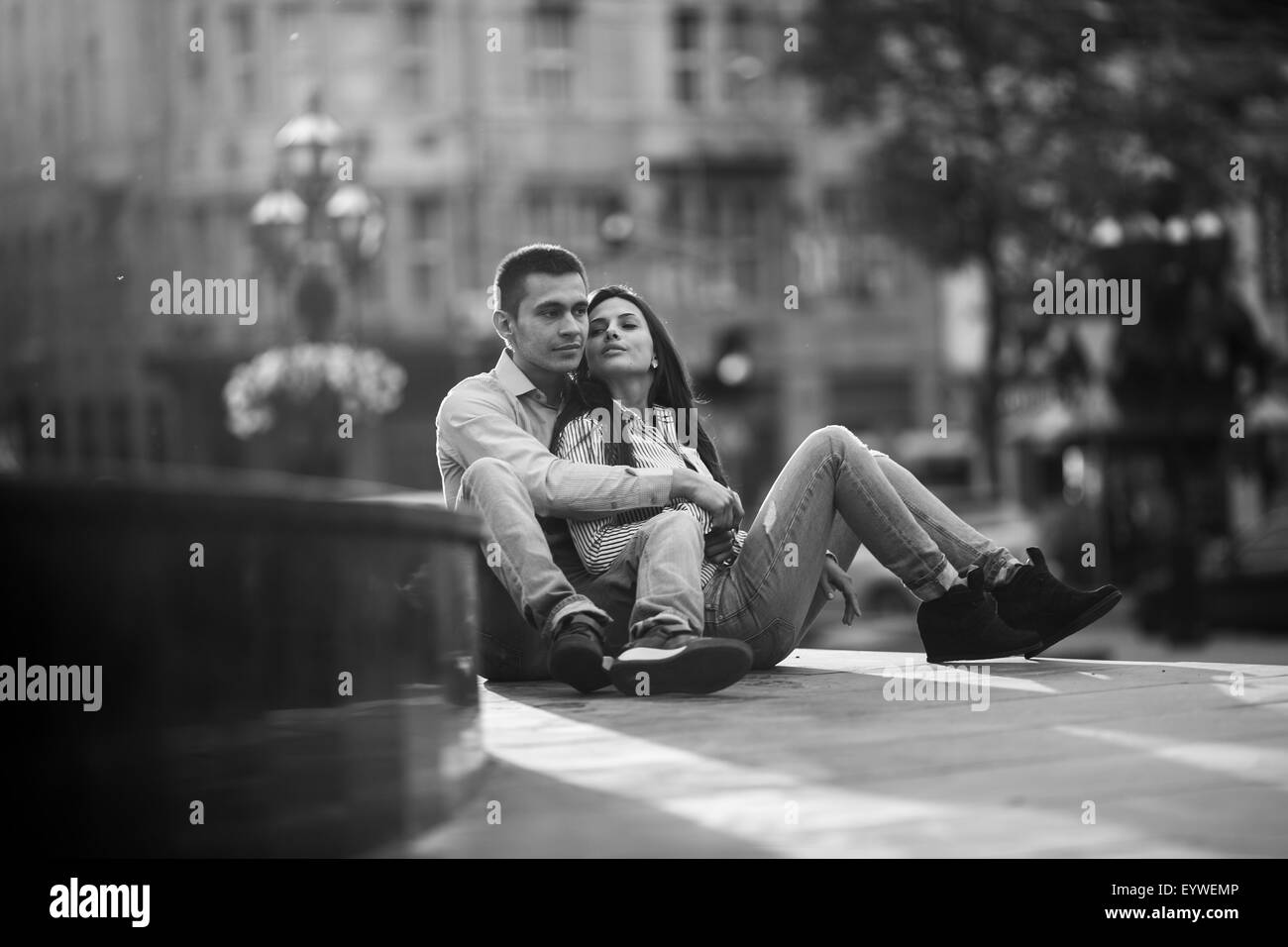 Couple  in the city Stock Photo