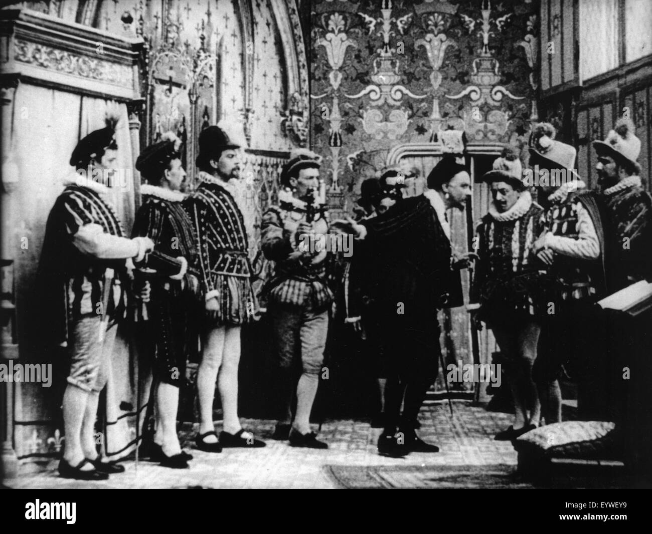 L'Assassinat du duc de Guise ; The Assassination of the Duke de Guise ; Year : 1908 ; Director : Andre Calmettes ; Albert Lambert Stock Photo
