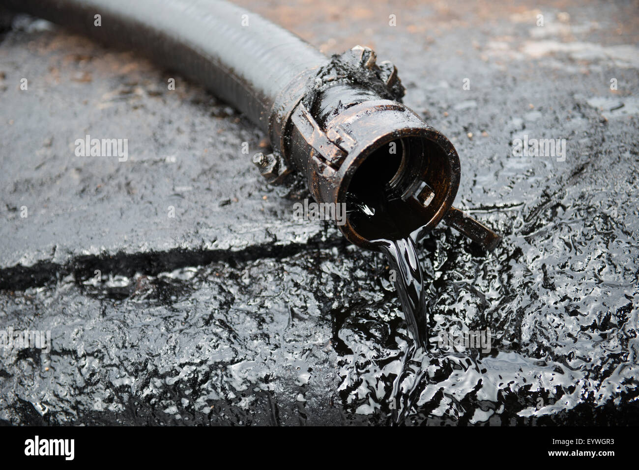 crude oil from oil well Stock Photo