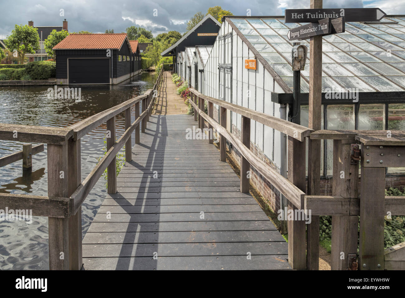 View on the Historical Garden Aalsmeer, a botanical garden in Aalsmeer