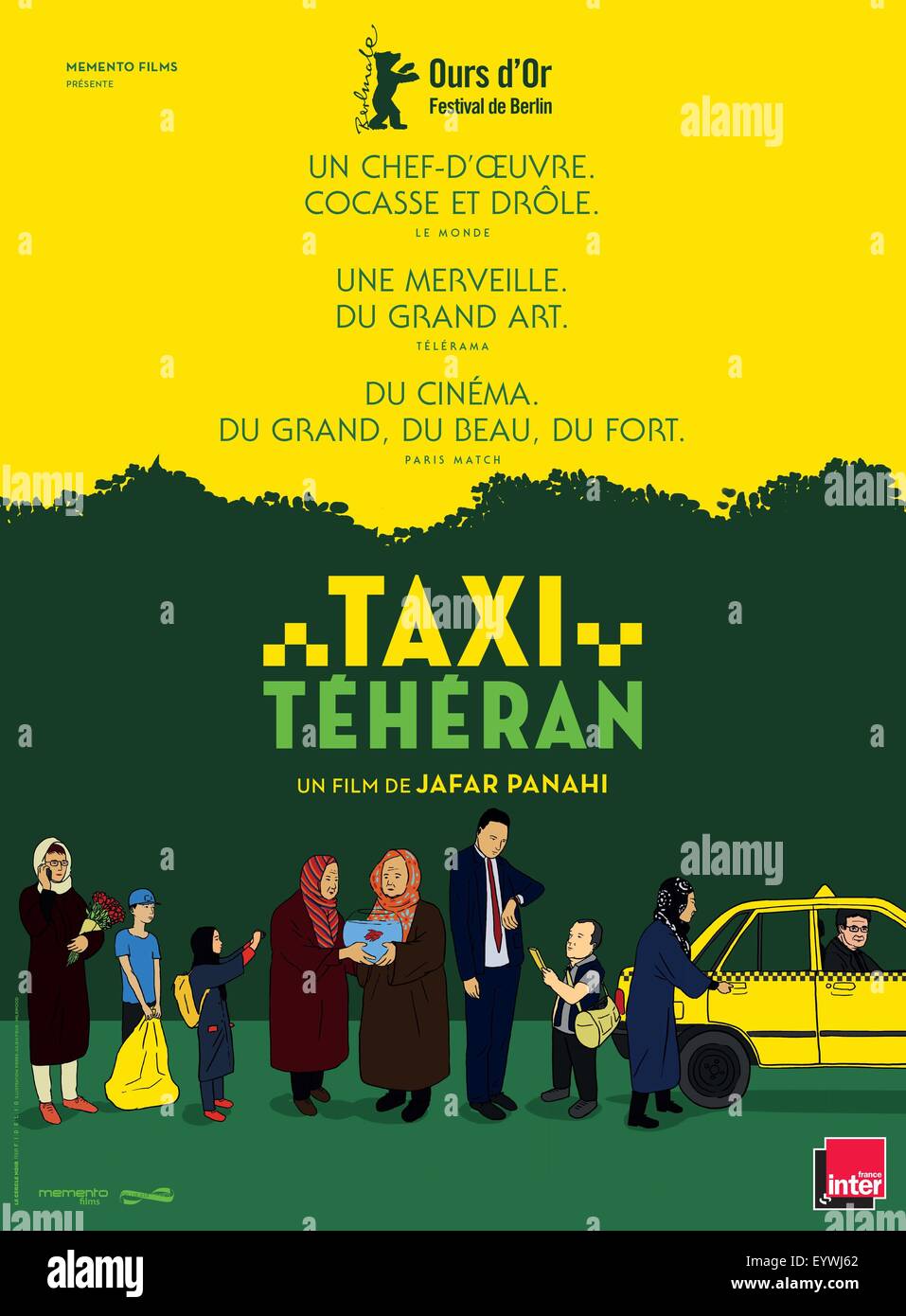 Taxi ; Year 2015 Iran ; Director Jafar Panahi ; Movie poster (Fr