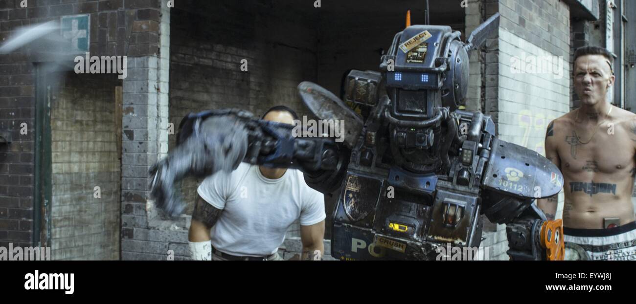 Chappie ; Year: 2015 USA / Mexico ; Director : Neill Blomkamp ; Watkin Tudor Jones Stock Photo