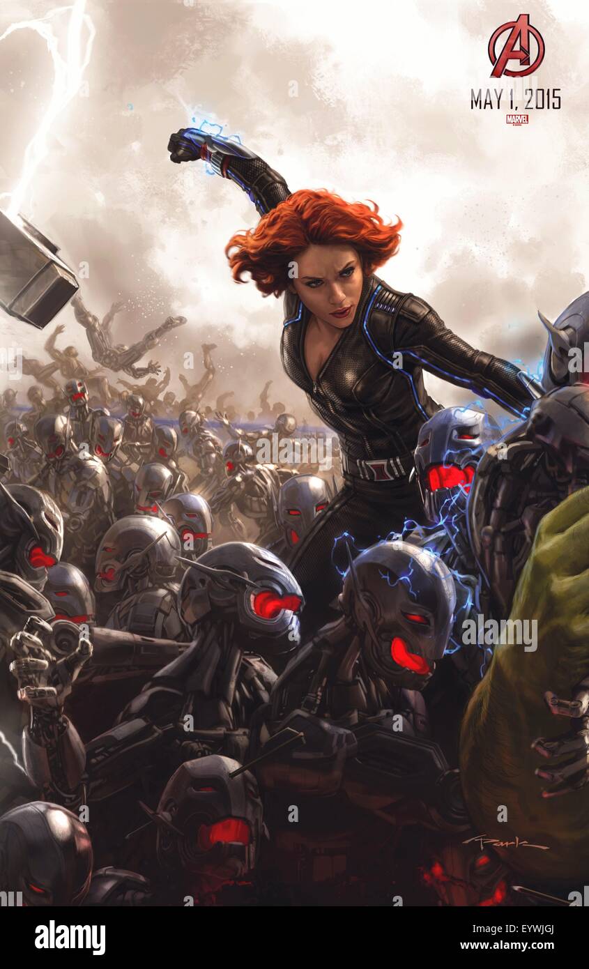 Avengers : Age of Ultron ; Year : 2015 USA ; Director : Joss Whedon ; Scarlett Johansson ; Movie poster (USA) Stock Photo