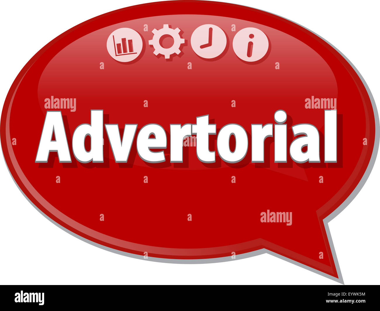 Speech bubble dialog illustration of business term saying Advertorial ...