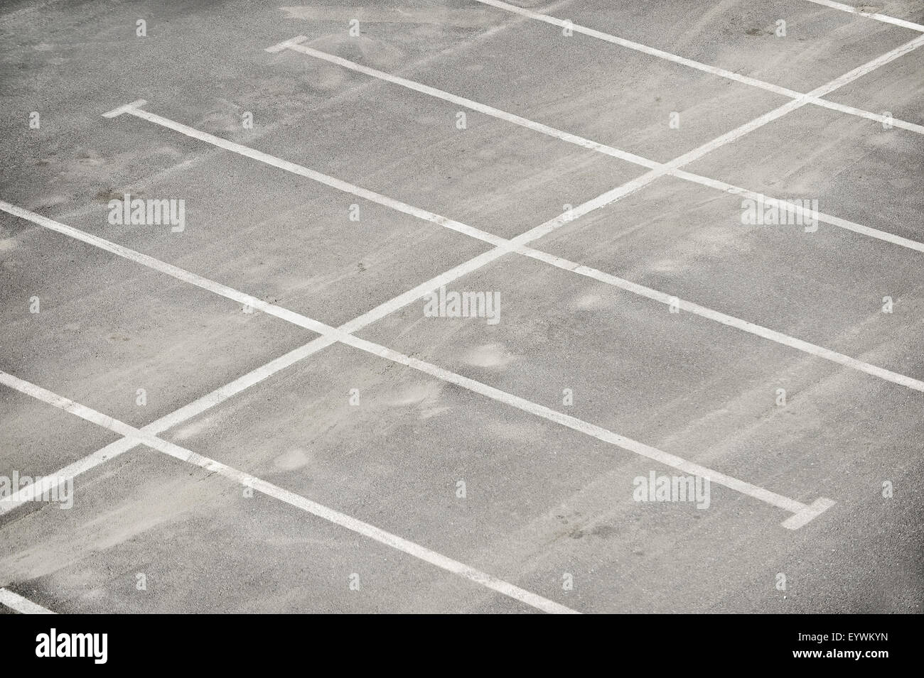 Aerial shot with empty parking lot Stock Photo
