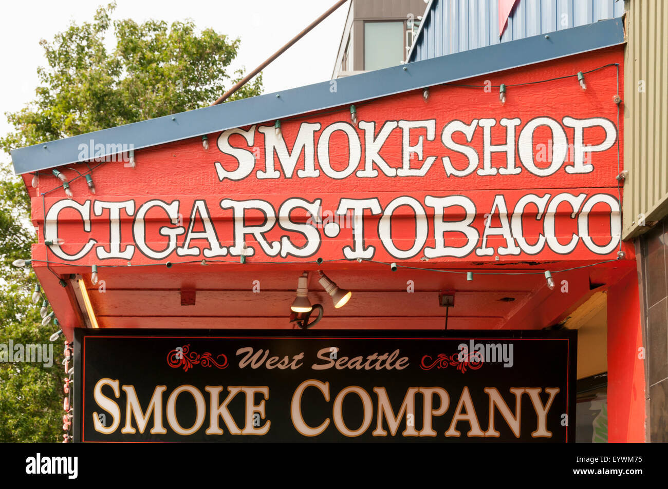 The West Seattle Smoke Company. Stock Photo